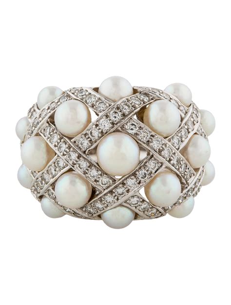 ring marked chanel with pearls|chanel rings real.